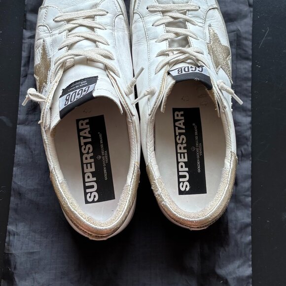 Golden Goose Super Star with Gold Sparkle Foxing - Picture 1 of 4